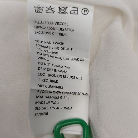 BARDOT SZ 12 L Orchid White Wyn Satin Halter Backless Maxi Dress NWT B118 - Picture 8 of 9